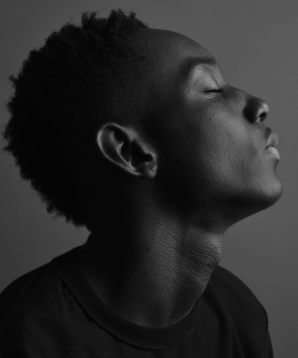 Shooting studio en noir et blanc