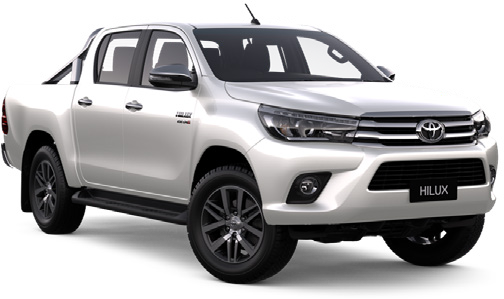Pick-up blanc présenté dans la brochure